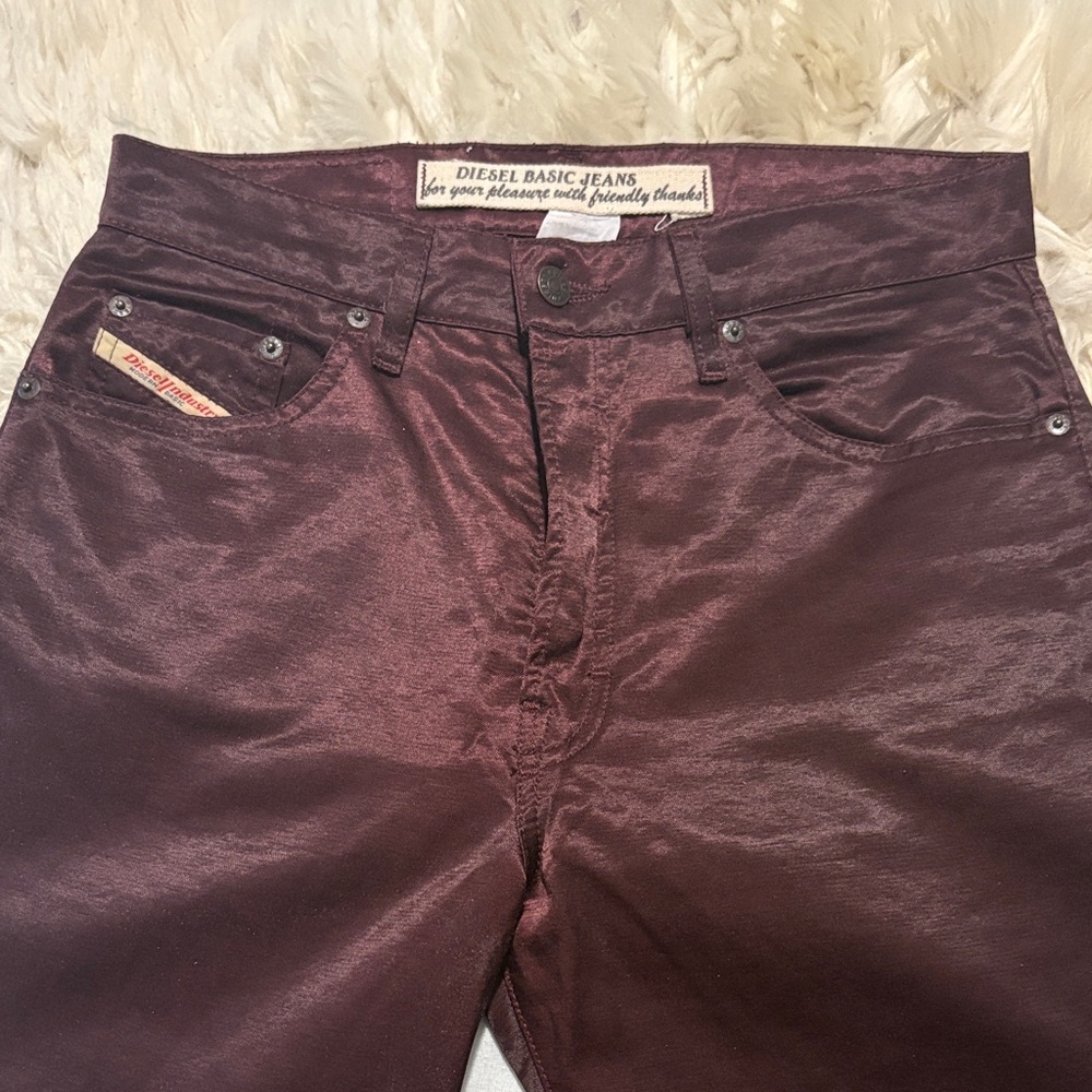 Diesel Men's Deep Burgundy Pants